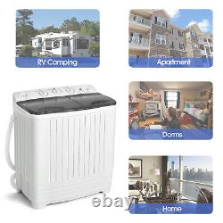 8.5kg Mini Twin Tub Portable Washing Machine Compact Laundry Washer Spin Dryer