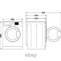 Indesit 6kg Wash 5kg Dry 1200rpm Freestanding Washer Dryer White IWDC65125UKN