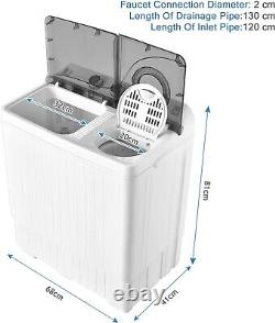Lave-linge portable et sèche-linge à essorage pour camping-car, dortoirs, maison 8,5 kg au total