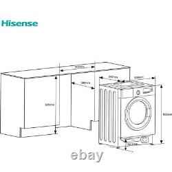 Lave-linge séchant encastré Hisense WD3M841BWI 8 kg 1400 tr/min Blanc