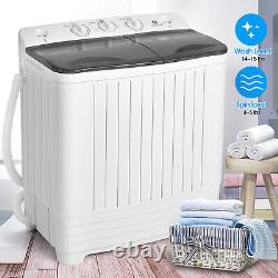 Machine à laver portable à double cuve de 8,5 kg, lave-linge compact mini lave-linge essoreur